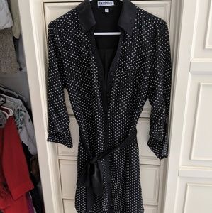 Express polka dot Portofino button down dress